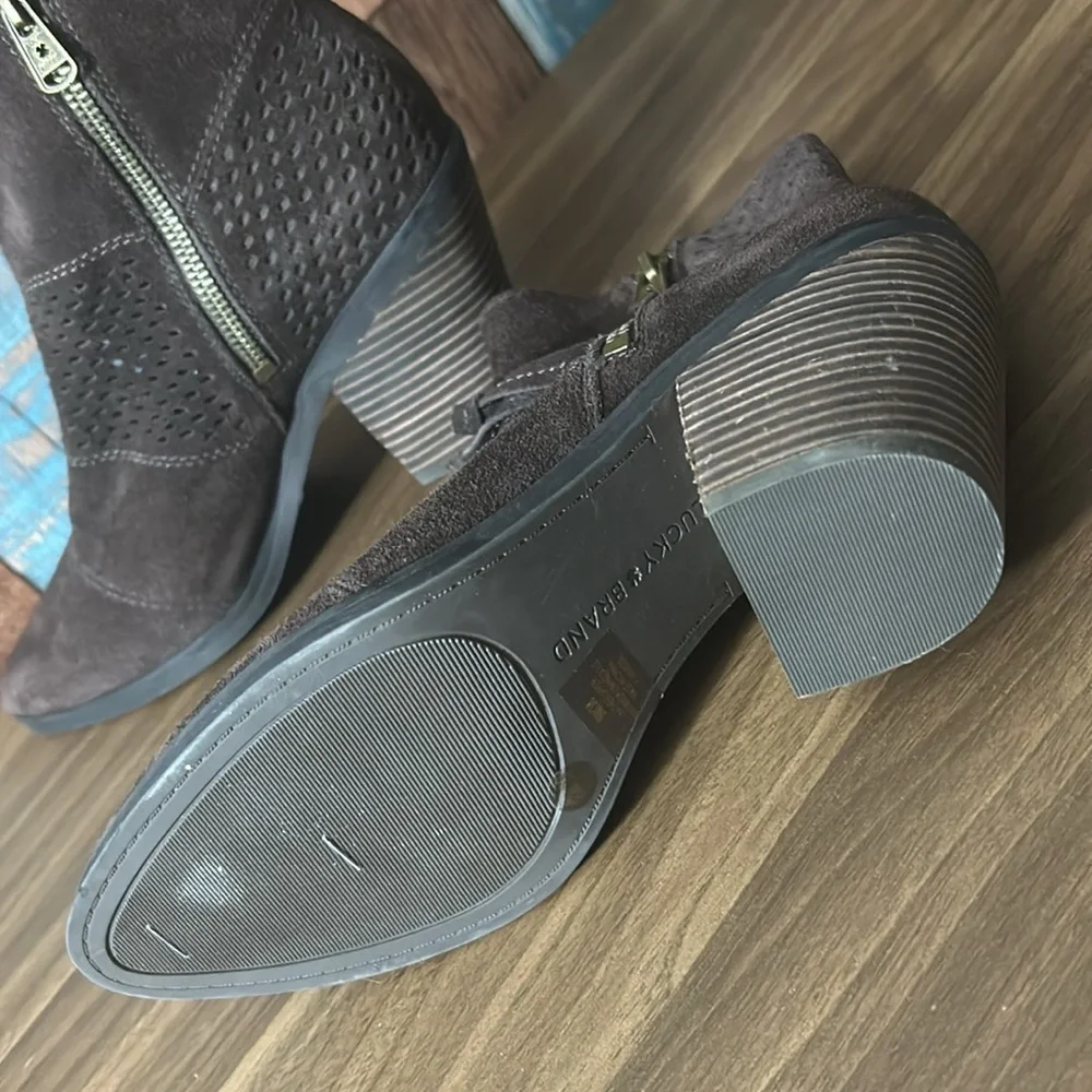 Lucky brand 8 leatherr zip ankle boots - Picture 6 of 14